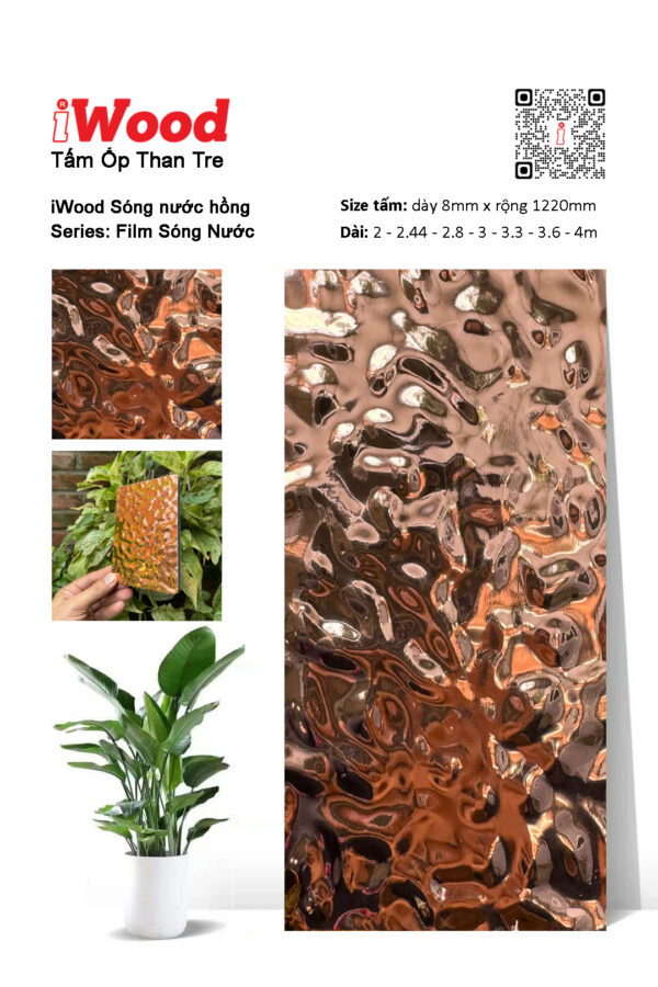 Tấm ốp than tre vân sóng nước SBH