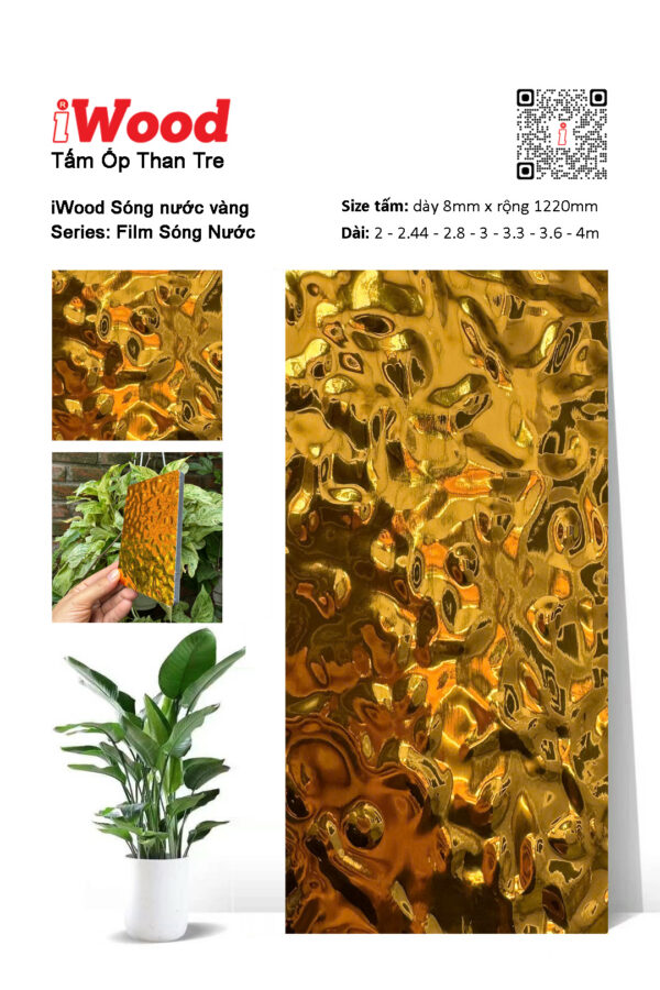Tấm ốp than tre vân sóng nước SNV
