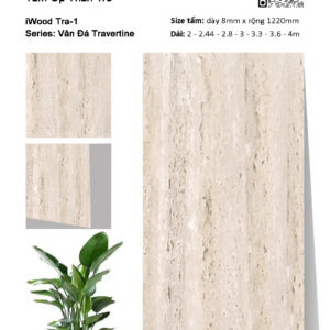 Tấm ốp than tre vân đá Travertine Tra-1