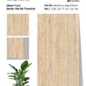 Tấm ốp than tre vân đá Travertine Tra-2