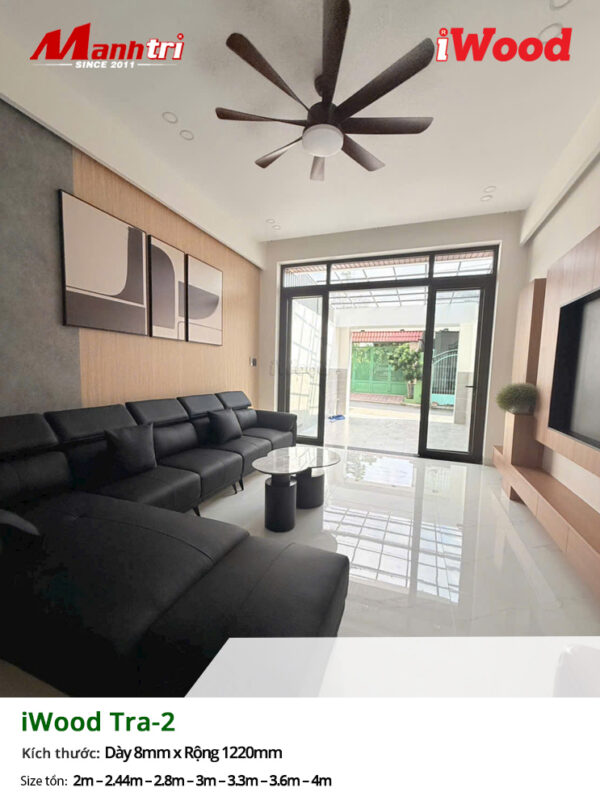 Công trình tấm ốp than tre vân đá Travertine Tra-2, quận 7