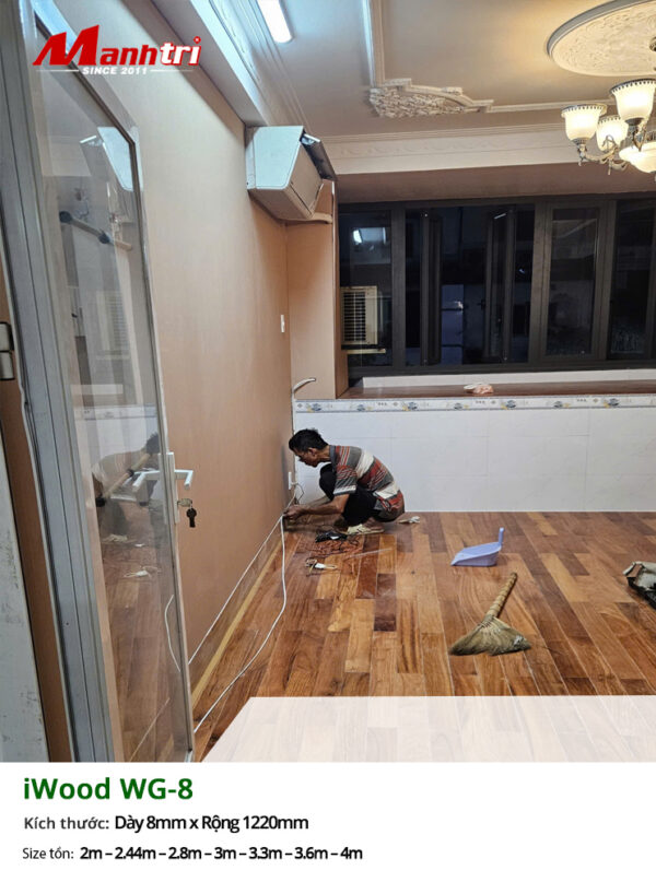 Công trình tấm ốp than tre iWood WG-8 và sàn gỗ tự nhiên
