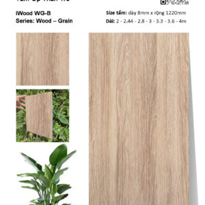 Tấm ốp than tre vân gỗ iWood WG-B