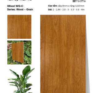 Tấm ốp than tre vân gỗ iWood WG-C