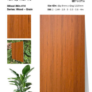 Tấm Than Tre Film Vân Gỗ iMin-414